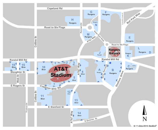 AT&T Stadium Parking Seating Chart